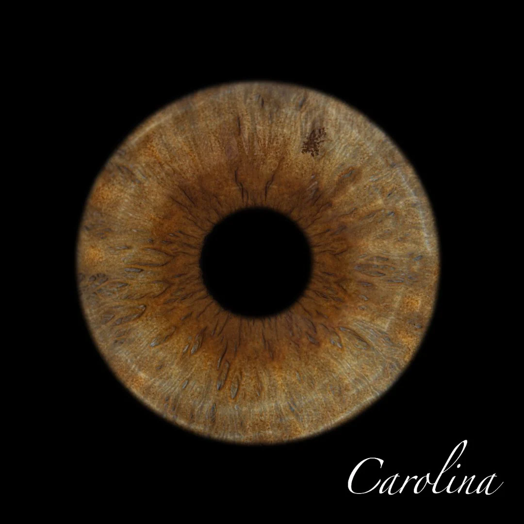 Iris with custom text overlay