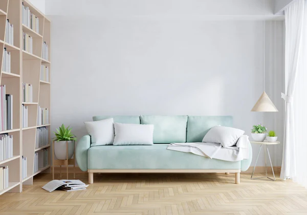Modern living room with iris art layout